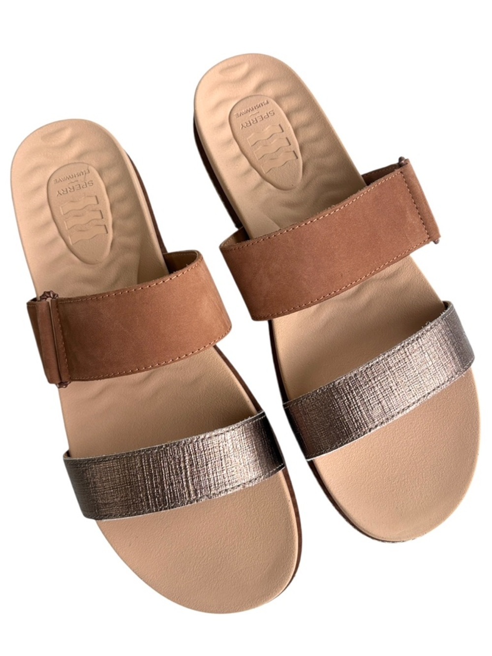 EUC Sperry Waveside Plushwave Sandals Tan Copper Size 11